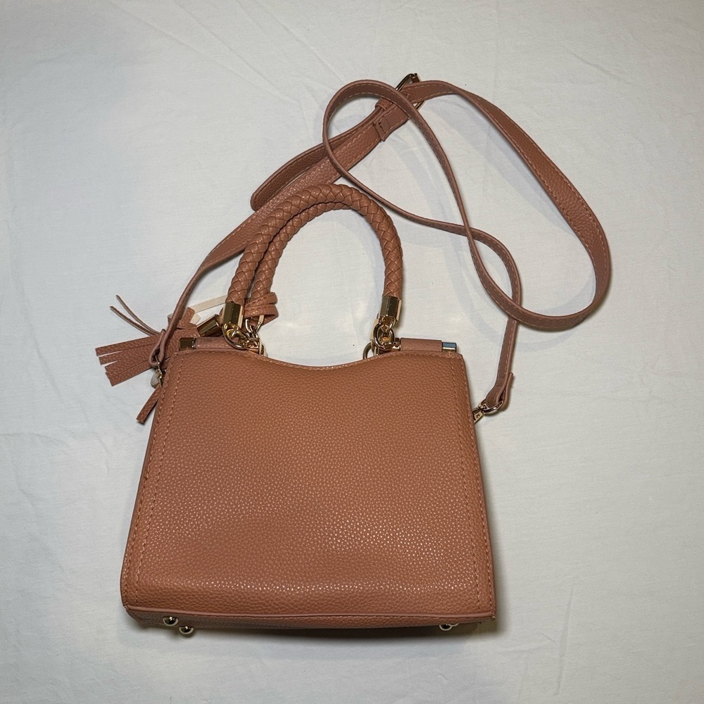 Bebe Los Angeles Dusty Rose Natalie Satchel HandBag Small EUC - Picture 3 of 16